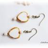 1 Paar Ohrhänger mit Herz - Ohrringe,Ohrhaken - Geschenk Hochzeit - verspielt,romantisch,bronze Bild 3