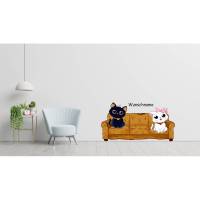 Super Wandtattoo Couch Cats konturgeschnitten in 10 Größen ab 50 cm B x 30 cm H Bild 1