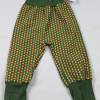 Mitwachsende Pumphose in Gr. 62 aus Jersey in Grün mit gelben und roten Karos Bild 3