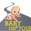 Hochwertiger Autoaufkleber Baby on Tour Nr-7 in 4 Größen ab 14 cm B x 10 cm H mit Klebeanleitung Bild 2