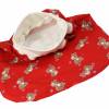 Schlafsack Hase Häschen rot Strampelsack Pucksack Sommerschlafsack für Babys mit Namen - personalisiertes Geschenk Baby Bild 2