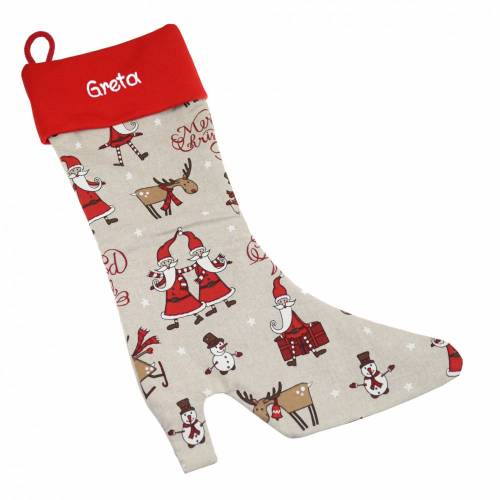 Damenstiefel Nikolausstiefel Nikolaus mit Namen - Nikolaussocke personalisiert - Geschenk zum Nikolaus Advent