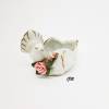 vintage Porzellan, Schmuckaufbewahrung, Schale mit einer Taube und einer Rose, ca. 9 cm x 5 cm, Bild 3