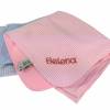 Jersey - Babydecke mit Namen Personalisierte Sommerdecke Jerseydecke Babygeschenk Vichykaro Decke für Baby rosa blau Sch Bild 1
