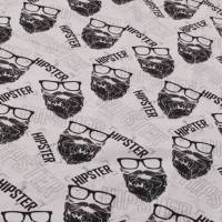 French Terry Druck Hipster by KATINOH Limited Edition schwarz  grau Sweat für Jungs Männer Bild 1