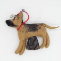 Kotbeutelspender Schäferhundes aus Filz, Gassitäschchen, Etui für Kotbeutel, Hunde Accessoires, Schäferhund als Tasche Bild 3