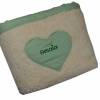 Babydecke Punkte Kuscheldecke grün rosa mit Namen Kuschelige Decke für Babys personalisiert Geschenk zur Geburt Taufe Bild 1