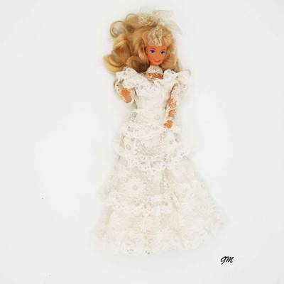 vintage, original Barbie von Mattel, 1966 mit Brautkleid, 30 cm