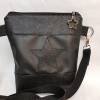 Handtasche Stern Umhängetasche Tasche Glitzer Bag schwarz  mit Anhänger Stern Vintage Stil Geschenkidee Bild 3