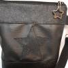 Handtasche Stern Umhängetasche Tasche Glitzer Bag schwarz  mit Anhänger Stern Vintage Stil Geschenkidee Bild 4
