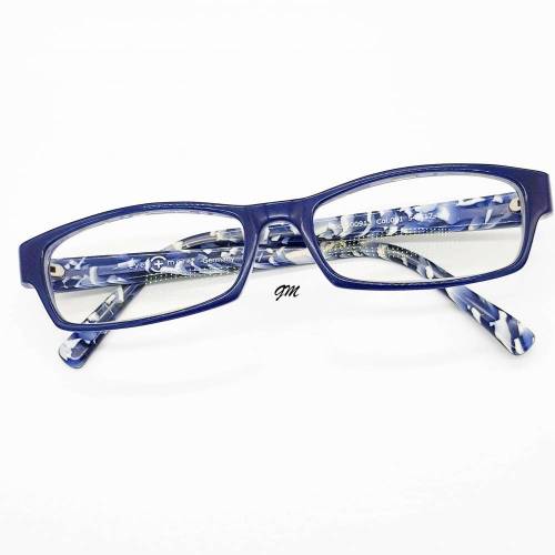 Retro - vintage original 80/90er Jahre Brillenfassung mit Gläsern, blau Kunststoff