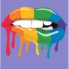 Super Wandtattoo Rainbow Lips konturgeschnitten in 10 Größen ab 40 cm B x 30 cm H Bild 2