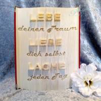 Lebe Liebe Lache - Gefaltetes Buch Bild 1