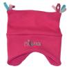 Kuschelmütze Mädchen mit Namen pink Fleece - Personalisierte Fleecemütze für Kinder - Wintermütze Kindermütze Haube Bild 1