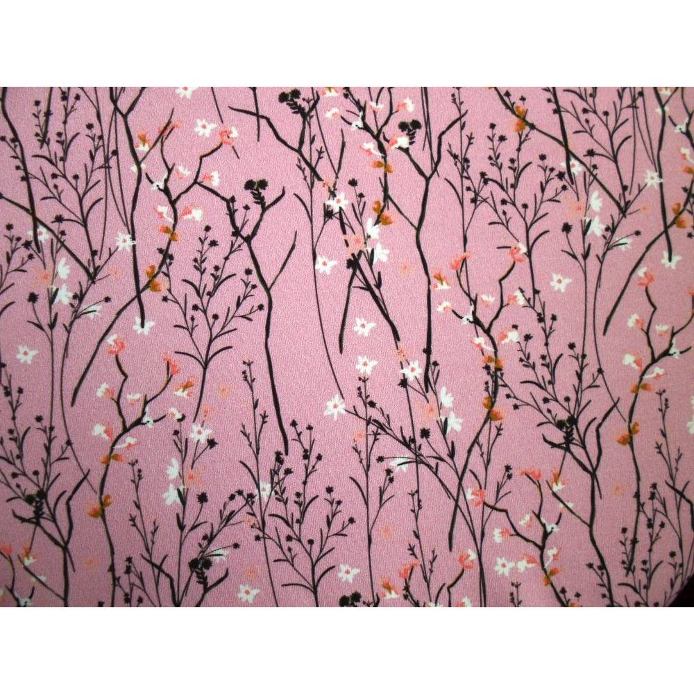 Wildblumen-Sweat rosa Rest 0,75m Bild 1