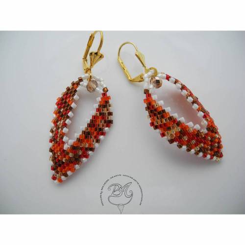 Ohrhänger Herbstbunt Peyote