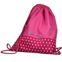 Sportbeutel Turnbeutel Sterne Pink mit Namen für Mädchen - Feizeitbeutel personalisiert für Kinder Rucksack Bild 1