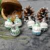 Weihnachtsdeko hängend 6er Set Glas Cupcake klein, Christbaumschmuck, Tannenbaumdeko, Stück €2,-,  Material Bild 3