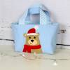 Kindertasche ~ Bär mit Weihnachtsmütze | Wendetasche | Personalisiert | Geschenke für Kinder | Mädchen | Junge Bild 2