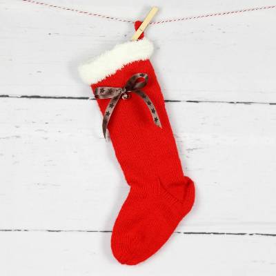 großer gestrickter Nikolausstiefel zum Befüllen ~ Weihnachten | Nikolaus | Advent