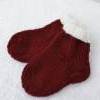 Babysocken Weihnachtssocken mit Jutesäckchen Geschenkset Socken Baby rot weiß Weihnachten gestrickt handgestrickt 0 - 12 Bild 2
