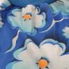 Mitwachsende Pumphose in Gr. 56 aus Jersey in kräftigem Blau mit Blumen Bild 2