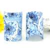 Geldbeutel fürs Handgelenk | "Blaue Chrysantheme" | mit Reißverschluss, Druckknöpfe und Schlüsselring Bild 1
