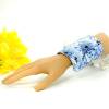 Geldbeutel fürs Handgelenk | "Blaue Chrysantheme" | mit Reißverschluss, Druckknöpfe und Schlüsselring Bild 4