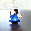 Blauer Tiffany Vintage Engel für ein Teelicht Bild 3