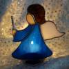 Blauer Tiffany Vintage Engel für ein Teelicht Bild 9