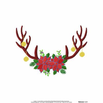 Stickdatei Weihnachtsgeweih