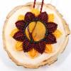 Makramee-Halskette "Sonnenblume" mit Mookait Bild 6