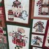 Weihnachtswandbehang mit lustigen Lebkuchenmotiven, liebevoll Handgequiltet.Größe: 1,21 x 0,92 cm Bild 2