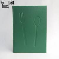 Rezeptbuch, smaragd-grün, hell-grün, DIN A5, 200 Seiten, Kochbuch, Hardcover Bild 1
