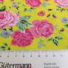 Rest:1,4m x 1,4 m Jersey Baumwolljersey Rosen gelb-pink (1m/7,14€) Bild 2
