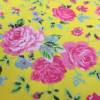 Rest:1,4m x 1,4 m Jersey Baumwolljersey Rosen gelb-pink (1m/7,14€) Bild 3