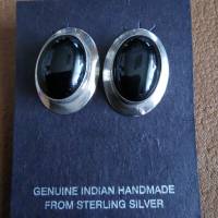 Ohrringe 925 Sterling, Onyx, Stecker (Ohr3) Bild 5