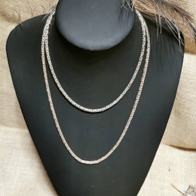 Königskette 925 Sterling Silber 1,3 mm – Damenkette 60 cm