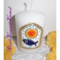 Gastgeschenke-Kerze zur  Taufkerze "Johannes" Motivkerze * Christliche Symbole *  Buben + Mädchen * kaufen Bild 1