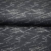 French Terry Sweat Stoff Druck-Striche-schwarz  grau weiß Sweat für Jungs Männer made in EU Meterware Sommersweat Bild 1