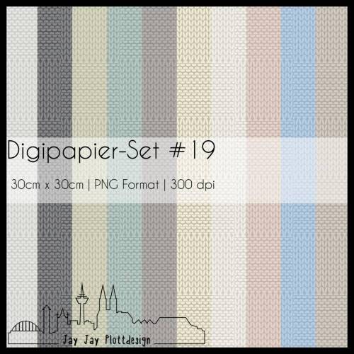 Digipapier Set #19 (Strickoptik rechte & linke Maschen, Schachbrett) zum ausdrucken, plotten, scrappen, basteln und mehr