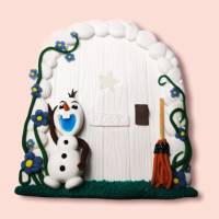 Snowman-Door, Feentür, Wichteltür, Sale, Fimo, Geschenk Bild 1