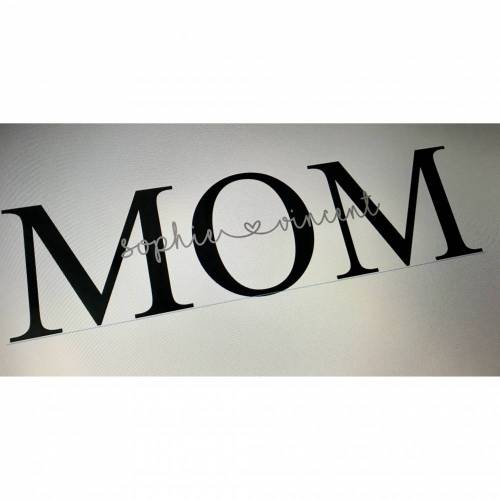Bügelbild MOM und Kindernamen