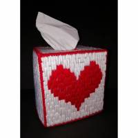 Taschentuchbox Herz rot Bild 1