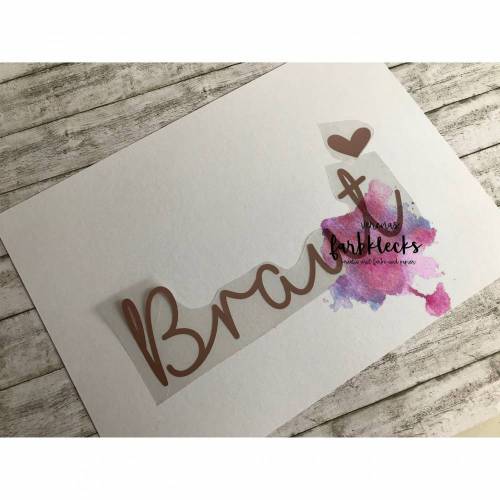 Bügelbild Braut Hochzeit JGA