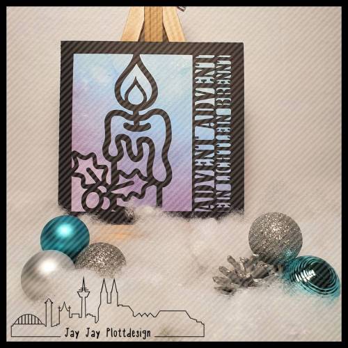 Plotterdatei Faltkarte & Einschubkarte "Advent"