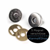 5 Magnetverschlüsse 18mm silber Bild 1
