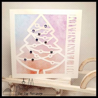 Plotterdatei Faltkarte & Einschubkarte "Oh Tannenbaum"