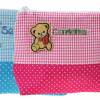 Kulturbeutel Teddybär Pink 21x16cm mit Namen für Mädchen - personalisierte Kulturtasche Waschtasche Bär für Kinder Bild 3