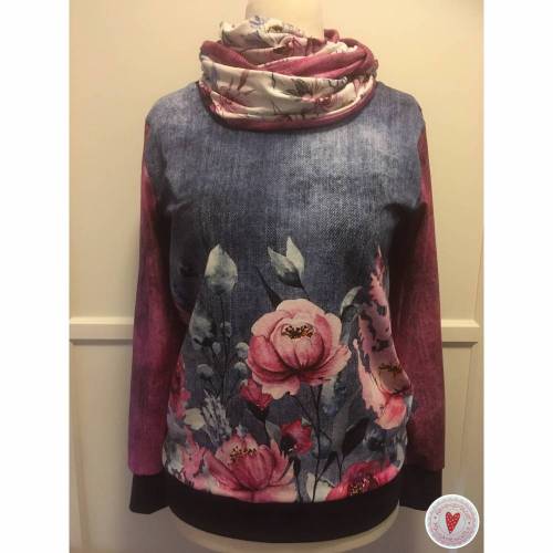 Longsleeve Pullover mit passendem Wickelschal ** Gr.38